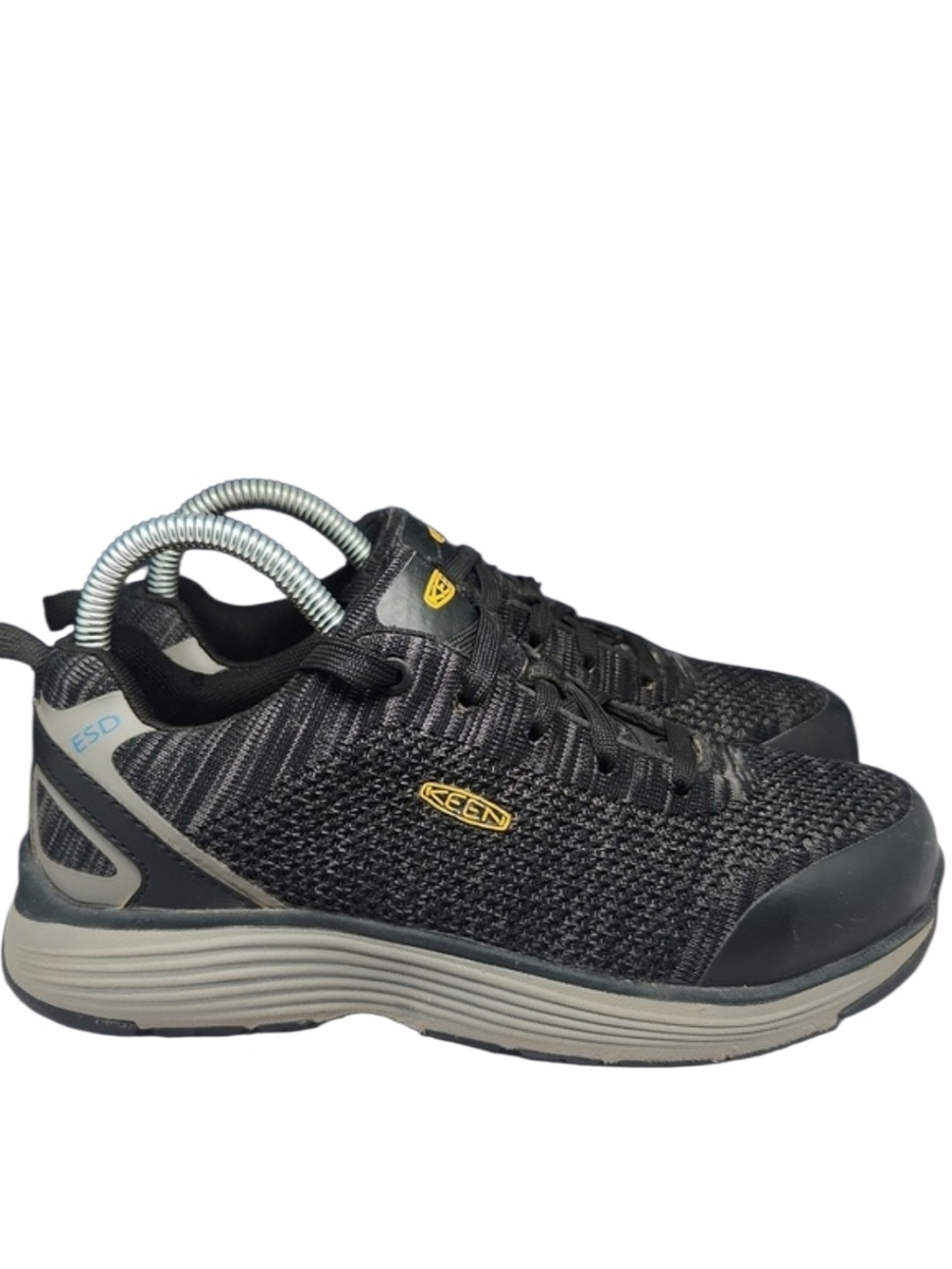 KEEN Utility | Sparta Low‎ Alloy Toe Work Shoes Black Grey Flannel Women's 6.5